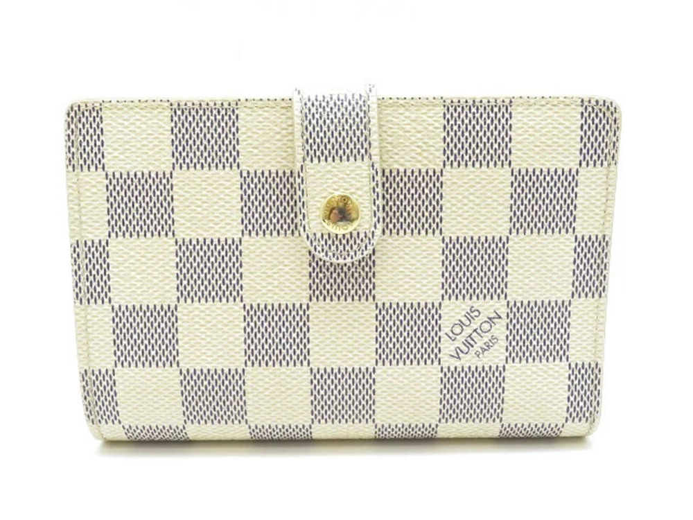 LOUIS VUITTON Portefeuille Viennois Damier Azur White